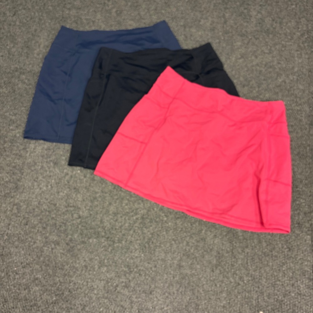 Skechers GO WALK Skort Lot of 3 XL Pink Black Navy Athletic Tennis Golf Skirts